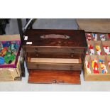 Box of model cars, farm vehicles etc