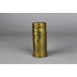 A Imperial German 1903 dated Trench art shell case. Engraved "nemo me impune lacessit" the