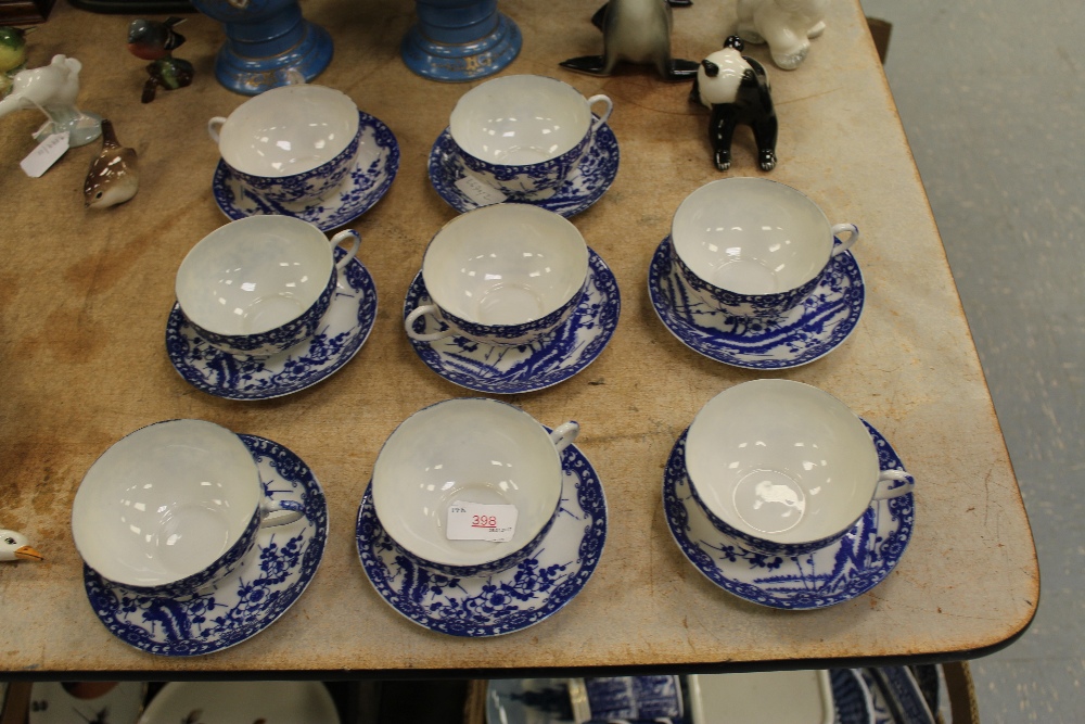 Blue and white porcelain tea service