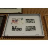 Sunderland 1973 cup final runners up montage with Bob Stokoe signature & photographs