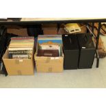 4 boxes of LP records & 1 box of singles