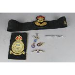 A Small quantity of RAF insignia, sweetheart badges etc including Silver RAF brooch