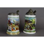 Two German Military steins