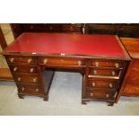 Victorian mahogany pedestal desk