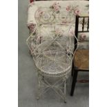 Wire-work garden chair