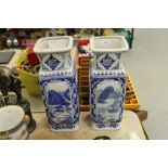 Pair of Chinese transfer printed vases