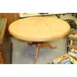 Rustic circular pine table