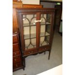 Edwardian glazed mahogany display cabinet