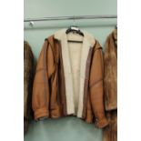 Sheepskin bomber jacket