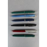 6 vintage Parker fountain pens