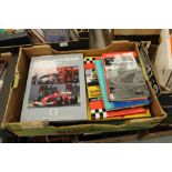 Box of grand prix year books inc signed 'Wilkie' Wilkinson