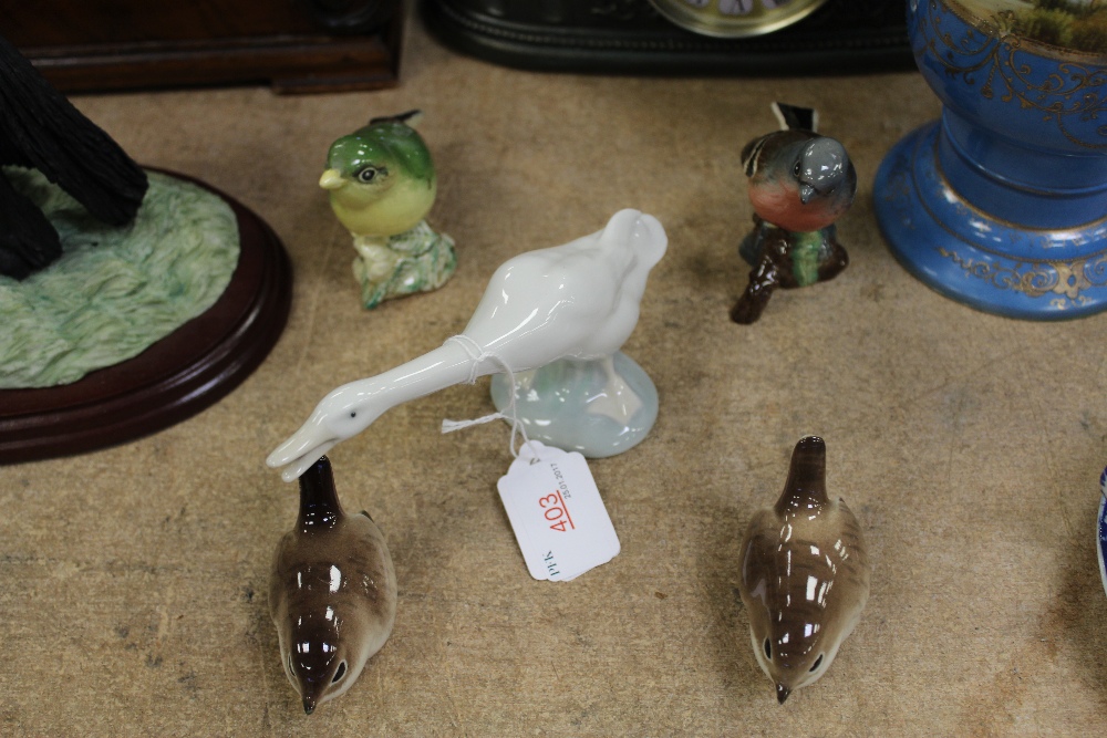 Beswick greenfisnch & chaffinch, 2 Russion wrens & LLadro goose