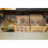 4 boxes of glass wares