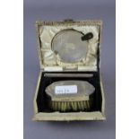 Silver comb, mirror & brush set Birmingham 1927