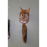 Taxidermy fox mask & brush