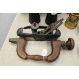 Stanley 20.5 plane (damaged) & wooden brace