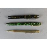 Conway Stewart 12, National Security pens, rolled gold yard o lead pencil