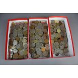 3 boxes of foreign coins