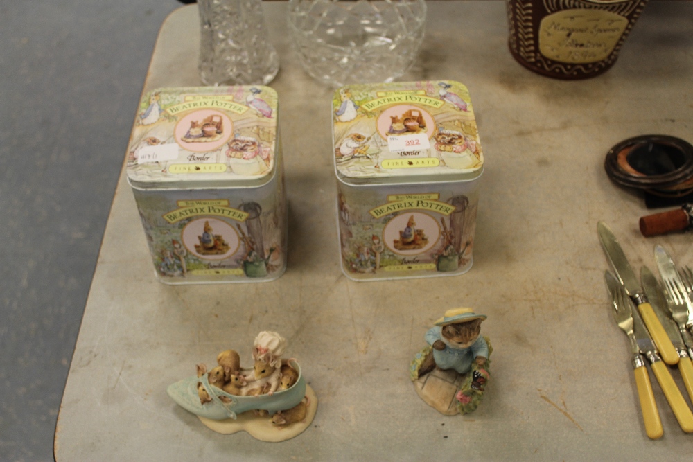 2 Border Fine Arts Beatrix Potter figures (boxed in tins)