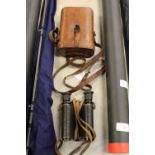 WW1 binoculars in leather case