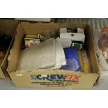 Box of stationery, office supplies