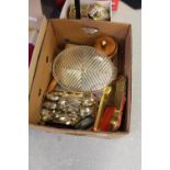 Box including cutlery, glass etc