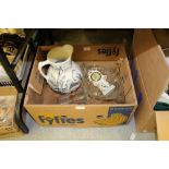 Box of ceramics and glass