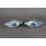 2 Chinese export sauce boats