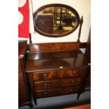 Early 20th century walnut dressing chest