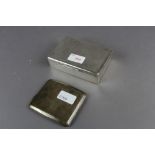 Silver cigarette box & case