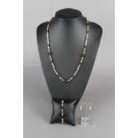 Pearl & beaded necklace, matching bracelet & earrings