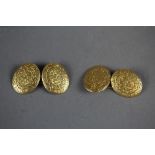 Pair of 15ct gold cuff-links 10grams