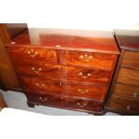 2/3 mahogany chest of drawers
