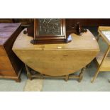 Oak barley twist drop leaf table