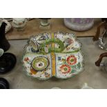 Large Quimper Hors D'oeuvres dish & 3 others