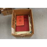 Box of sheet music etc