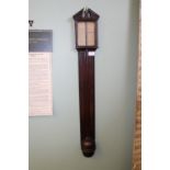 George III mahogany stick barometer J Rittson, Terril