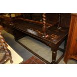 Victorian oak refectory table J Reid & Sons Leeds