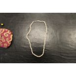 Mikomoto cultured pearl necklace with silver clasp