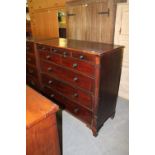 3/2/3 19th century mahogany chest of drawers