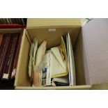 Box of stamp books etc