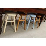 4 elm seated stools