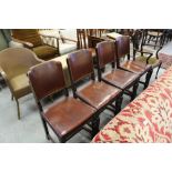 4 studded leather chairs