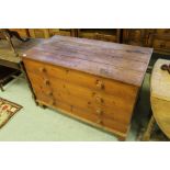 Planked pine blanket box of chest form