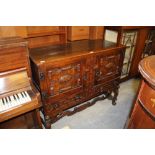 Carved oak sideboard