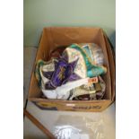 Box including embroideries etc