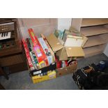 4 boxes of various board games & jigsaws