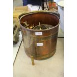 Copper bucket & contents
