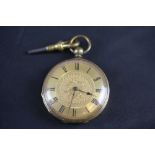 Yellow metal fob watch