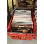 Box of LP records